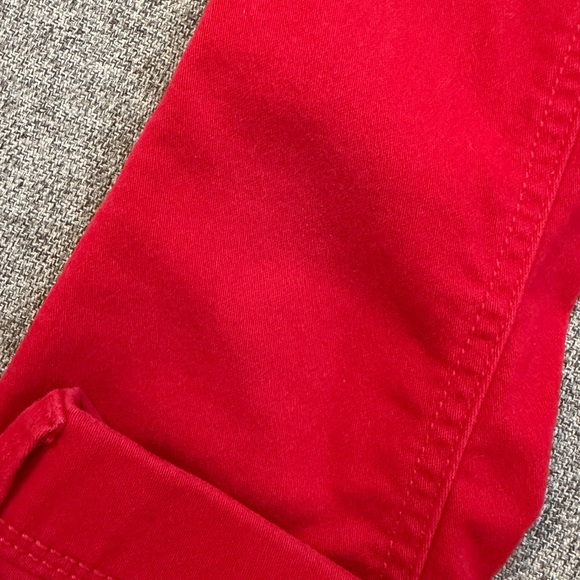 Jordache Vibrant Red Pull On Slim Straight Pants Size S 6/6X GUC - Picture 8 of 8